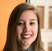 Fotografía de Victoria Lawson, responsable de finanzas y conductora de una compañía dedicada al trading financiero